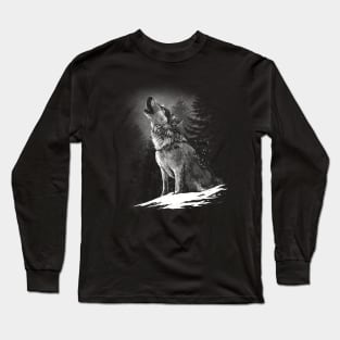 Wolf howling Long Sleeve T-Shirt